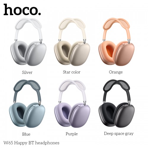 W65 Happy BT Wireless Headphones Bluetooth Earphone BT 5.4 HIFI Stereo