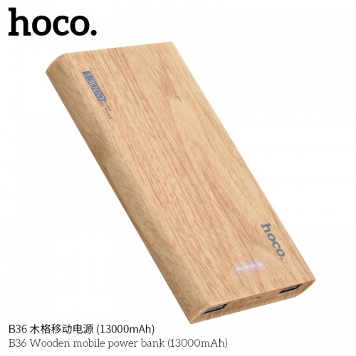 B36 Wooden Mobile Power Bank ( 13000mAh )