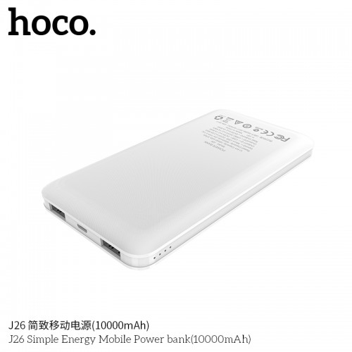 J26 Simple Energy Mobile Power Bank (10000mAh)