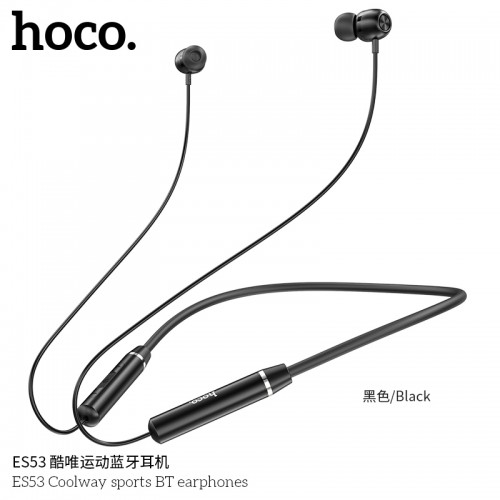 Auriculares Bluetooth Hoco ES53 Coolway Sport Negro — ZonaTecno