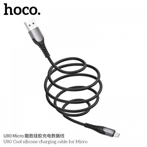 U80 Cool Silicone Charging Cable For Micro