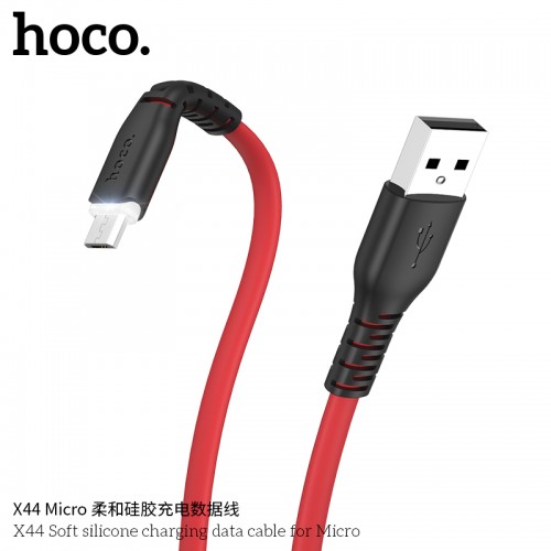X44 Soft Silicone Charging Data Cable For Micro