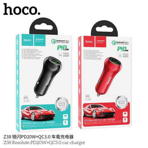 Z38 Resolute PD20W+QC3.0 Car Charger