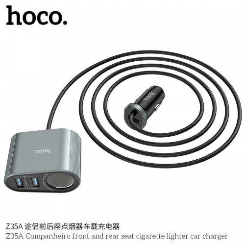 Z35A Companheiro Front And Rear Seat Cigarette Lighter Car Charger