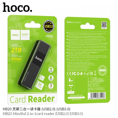 HB20 Mindful 2-in-1 Card Reader (USB3.0)