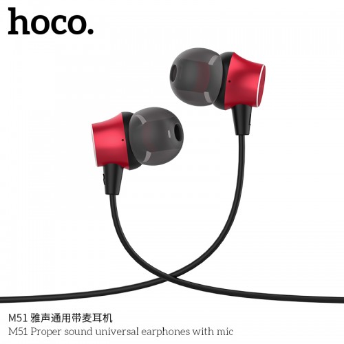 M51 Proper Sound Universal Earphones With Mic