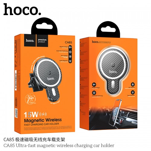 CA85 Ultra-Fast Magnetic Wireless Charging Car Holder